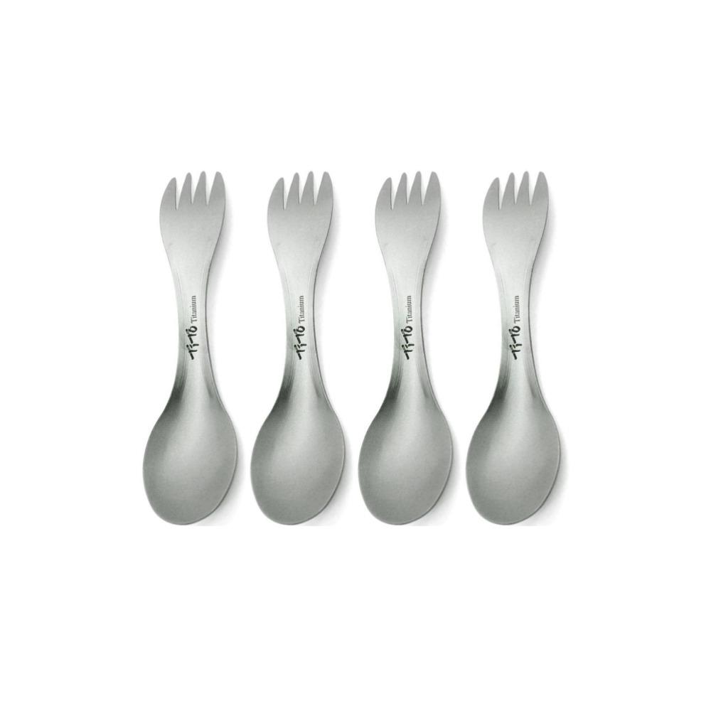 Outdoor Camping Picnic Titanium Spoon Tableware Fork Portable Lightweight Spork Titanium Alloy Spoon Fork Picnic Tourist Dishes