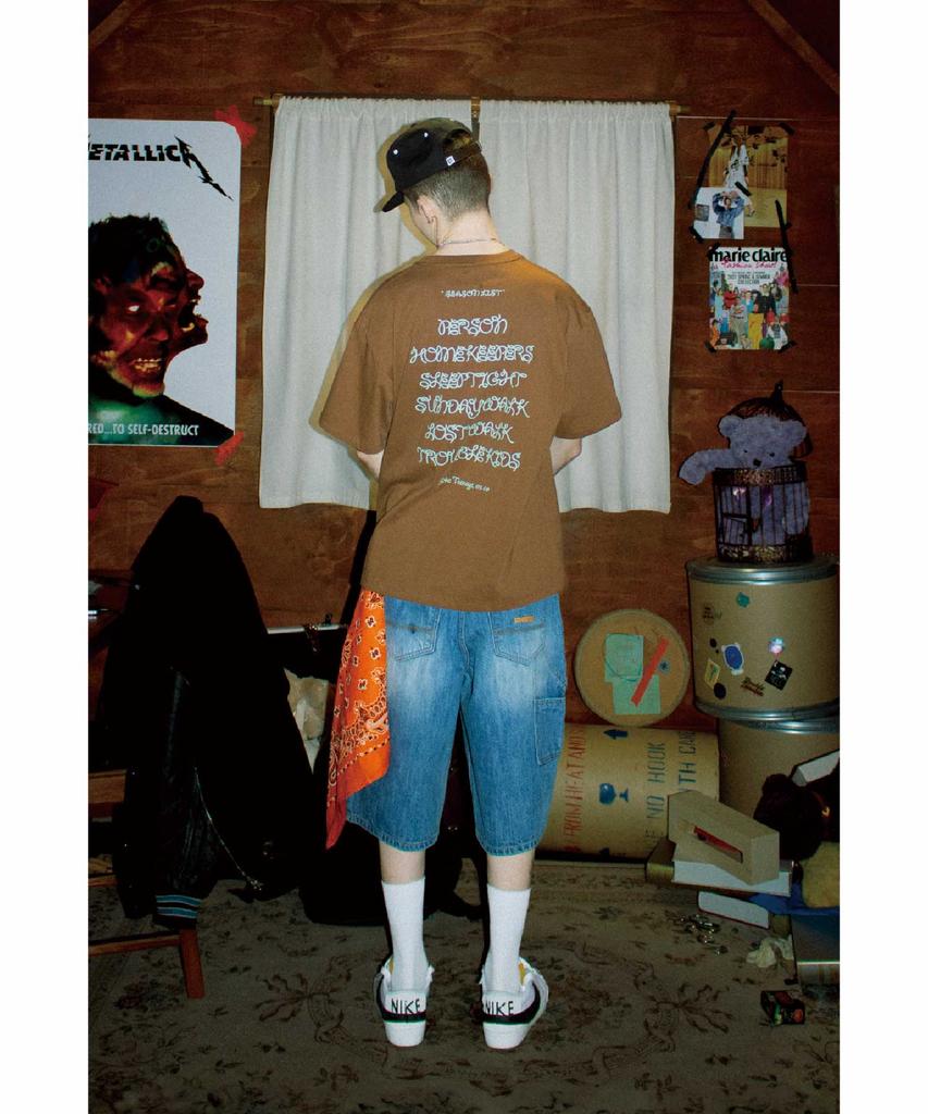Ialeseuko 3 Trouble Kids Printed T-Shirt_Brown