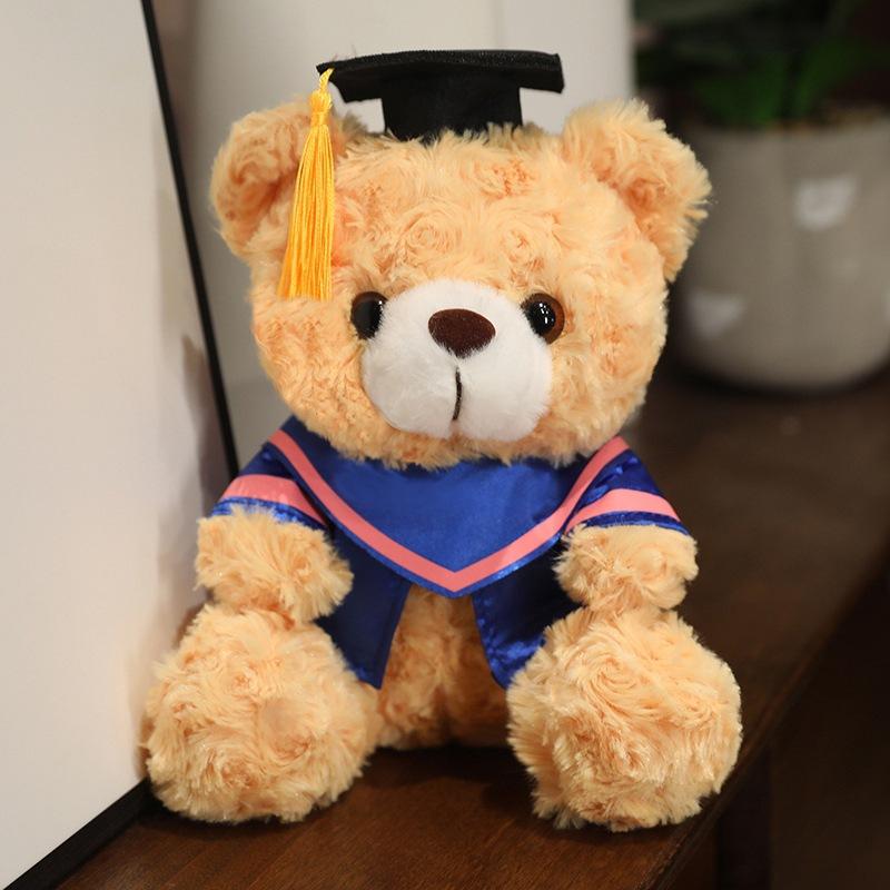 Doctor's suit teddy bear doll plush toy bear hug bear doll rag doll student graduation gift