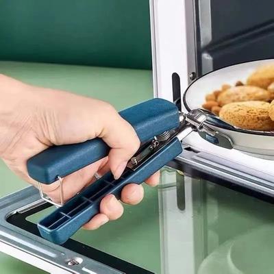 Heat-Resistant Stainless Steel Tongs for Serving Hot Dishes, Non-Slip Gripper Clips, Safe Lifter Tool with Comfortable Handle