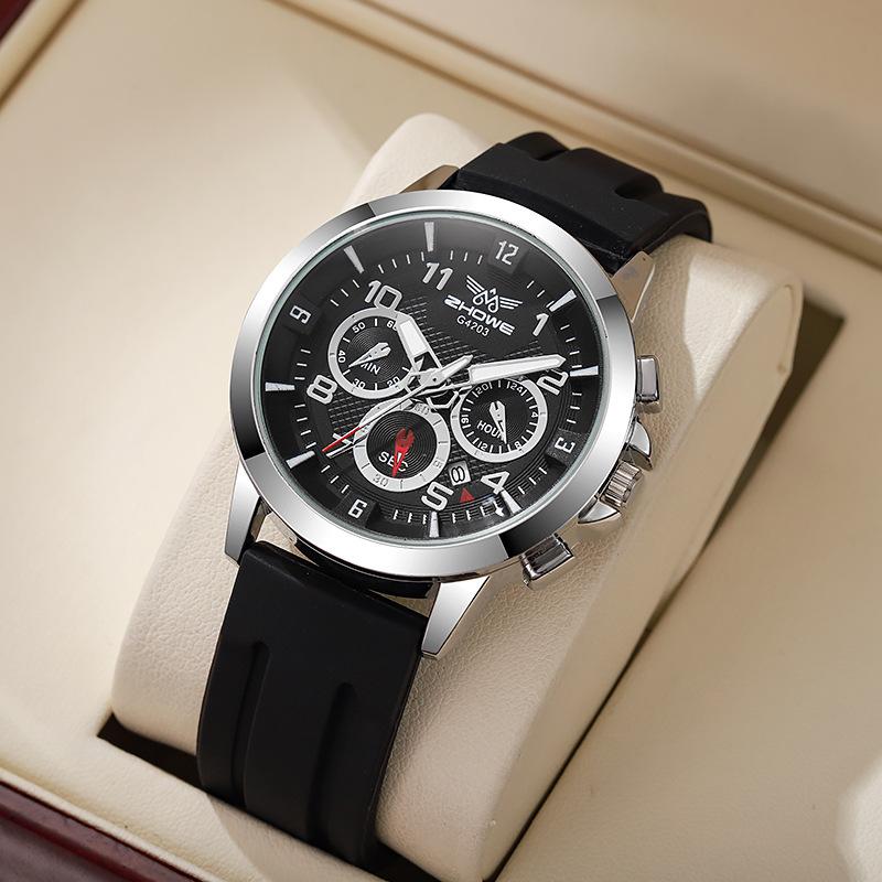 Casual Men'S Watch Calendar Silicone Watch Quartz Men'S Watch