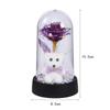 Artificial Rose Bear Desktop Ornament Eternal 24K Gold Foil Flower with Light Acrylic Cover Valentine's Day Birthday Rose Decor