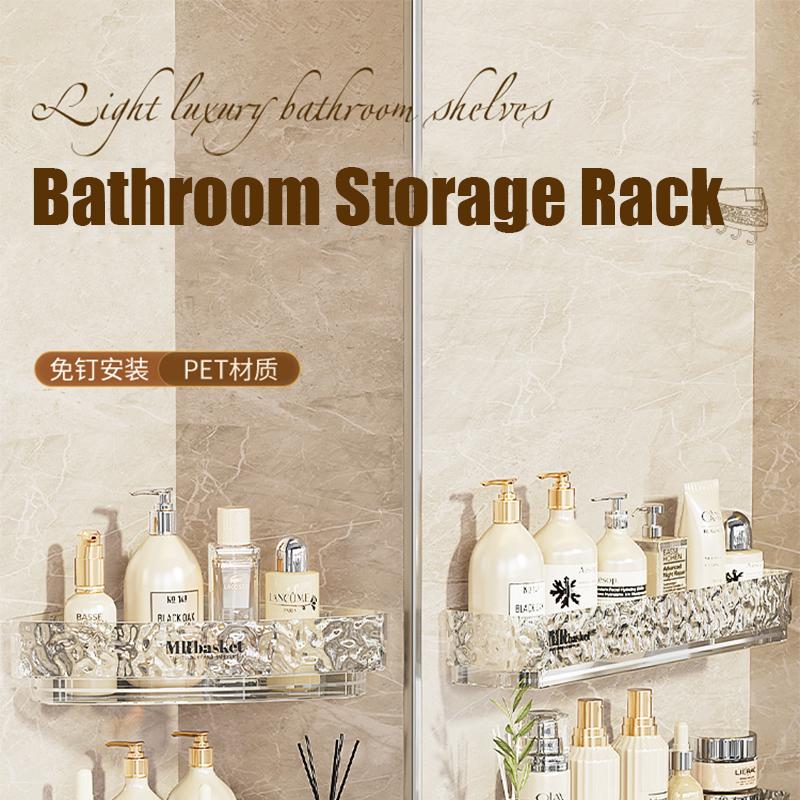 Umyvadlo Kosmetika Úložný stojan Acryli Sprchový úložný stojan Koupelnová polička Bez vrtačky Organizér Nástěnný držák toaletního šamponu