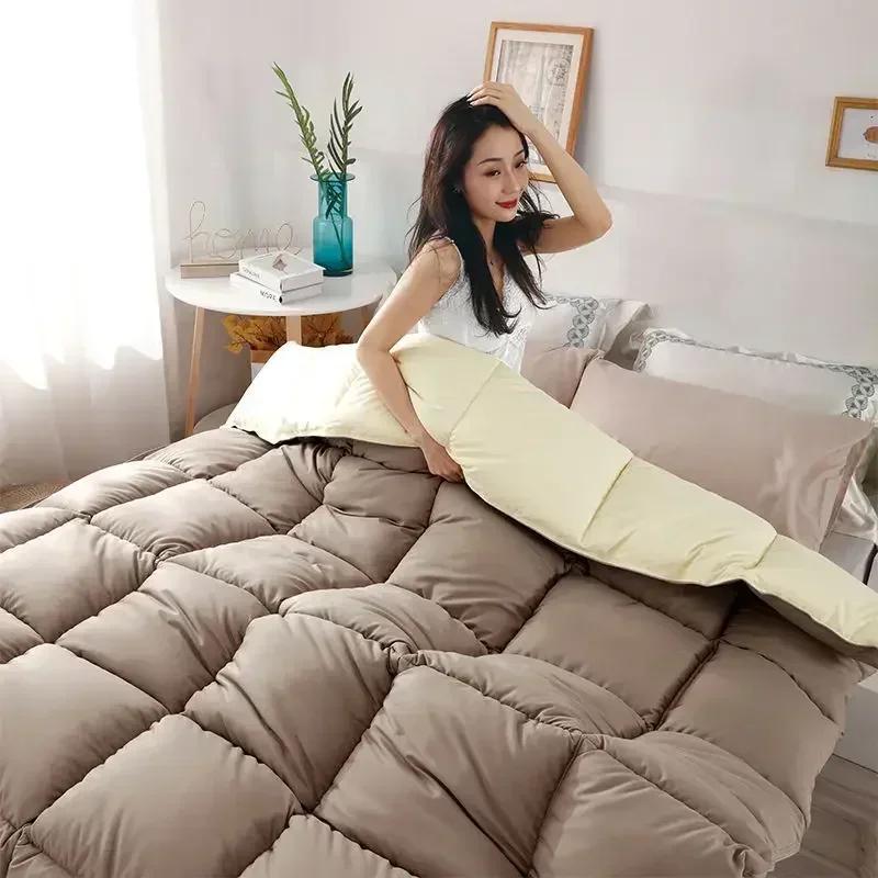 High Grade White Goose/Duck Down Comforter Duvet Winter Quilt Blanket Filler with Cotton Cover Thick Twin Full Queen King Size