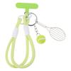 Stylish Green Tennis Racket Keychain Accessory Unique Green Tennis Racquet Pendant Bag Decoration For Tennis Lovers