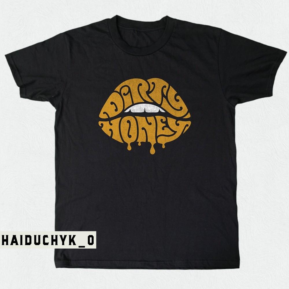 LOGO MUSIC ROCK DIRTY HONEY Unisex Black T-shirt S-5XL Unisex T-Shirt XL