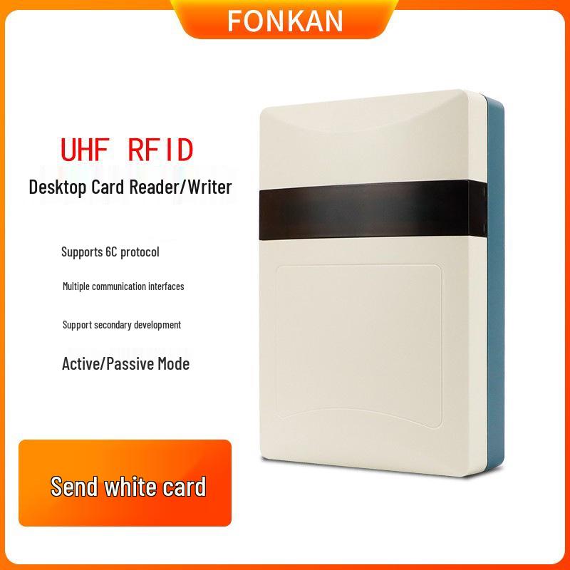 UHF RFID Desktop Near-Field Reader/Writer with WiFi and Network Port for Card Dispensing (915m).