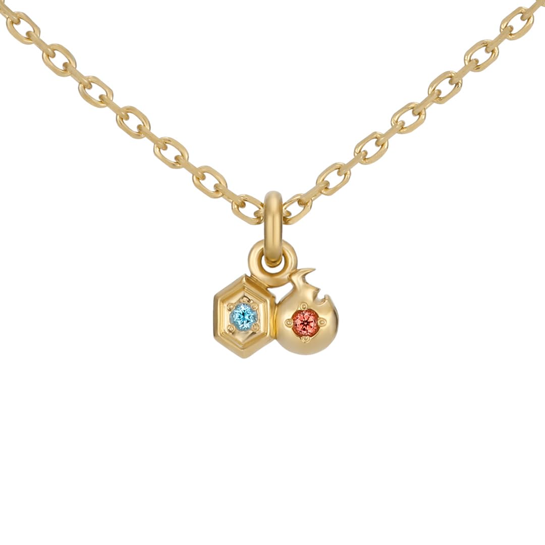 

[U-Treasure] Official My Hero Academia Petit Series Shoto Todoroki Necklace, Silver (Yellow Gold Coated), HeroAca Gift