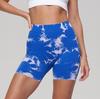 High Waist Tie-Dye Yoga Shorts for Women - Tummy Control & Butt Lift, Sports Fitness Style