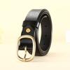 Womens Leather Belt Simple Classic Cowhide Fashion Korean Style For Casual Jeans Wear