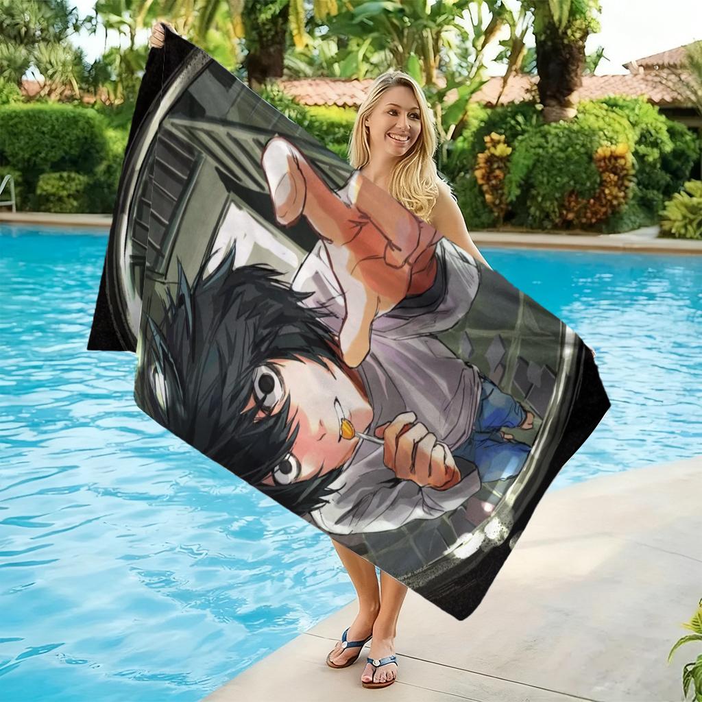VIKAMA Death Note Beach Towel Quick-drying Super Absorbent Suitable for Beach Vacation Pool Summer Funny Gift for Friends