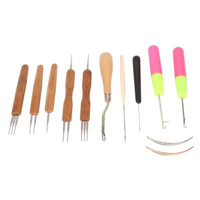 Juego de 12 piezas Herramienta para Rastas Ganchillo para Rastas Kit de Herramientas para Bloquear el Cabello para Pelucas Extensiones de Cabello