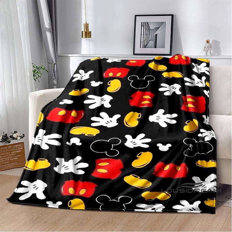 Die Mickey Maus Cartoon-Decke ist flauschig und weich, geeignet für Kinder und Erwachsene und perfekt für Zuhause, Reisen, Camping an
