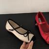 French Mary Jane Women's Shoes 2025 New Ballet Shoes Women's Evening Shoes with Skirts Temperament Flat Shoes