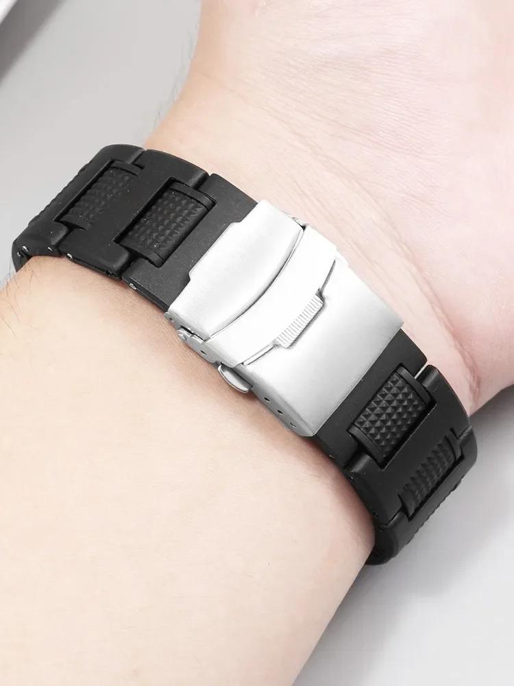 Plastic Watchband for Casio g-shock GA-1000 1100 GW-4000 GW-A1100 A1000 Watch Strap Black Quality Mens Sport watch Bracelet