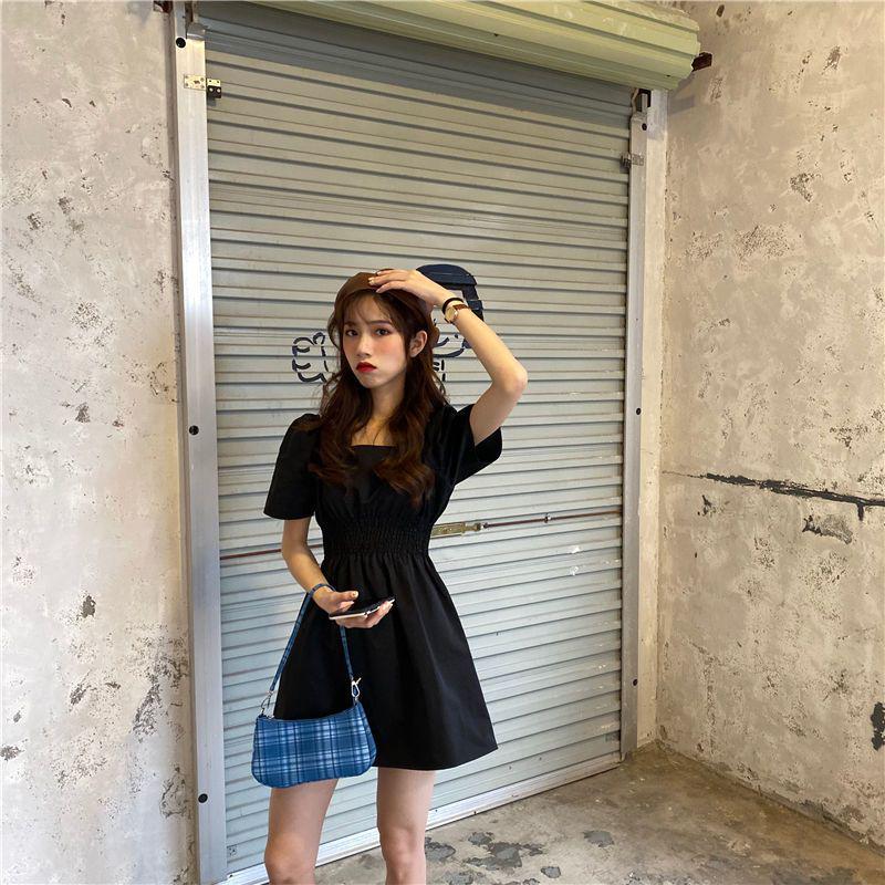 

2026 Hepburn Style Petite Black Dress: Waist-Cinched, Slimming, Trendy, Student-Friendly, Super Fairy Summer Look M (45kg-52.5kg)