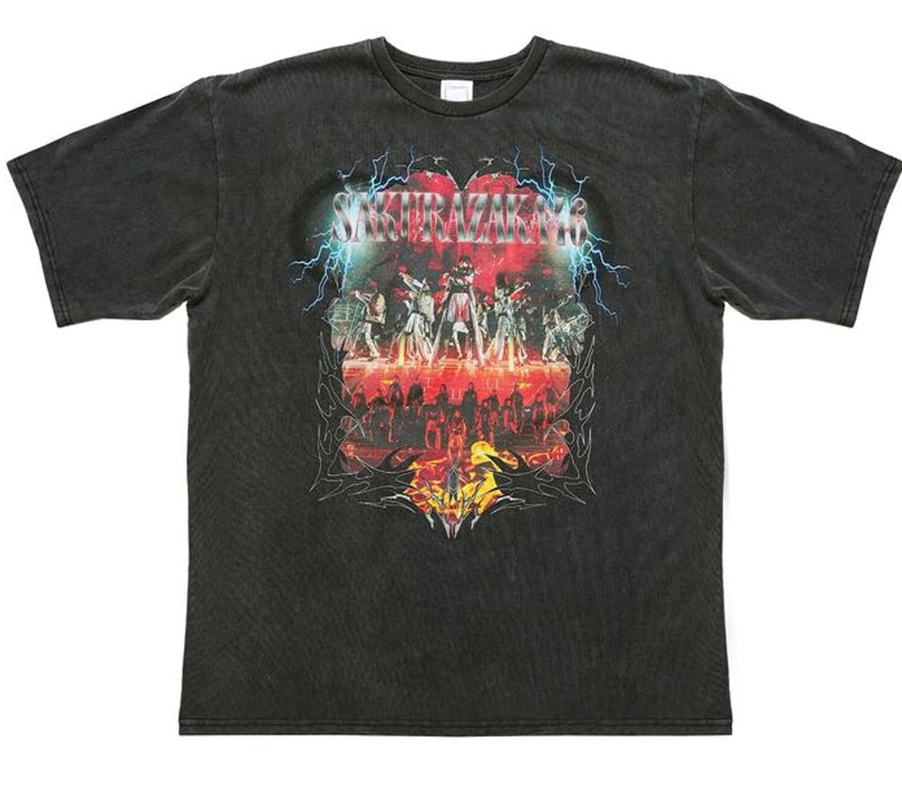 

Sakurazaka46 SAKURAZAKA46 Rock T-Shirt (JP, Alphabet, L, Black)