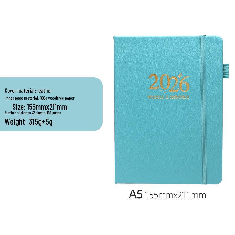 

2026 Cross-Border Planner: Daily Check-In & Self-Discipline Notebook синий