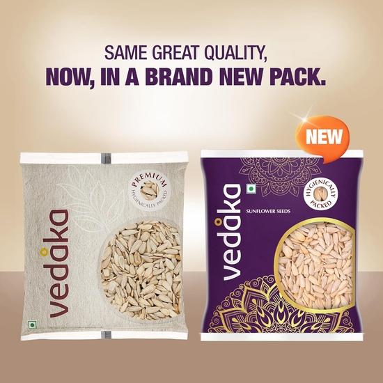 Vedaka Raw Sunflower Seeds | Rich in Magnesium | Hygienically Packed | 1kg