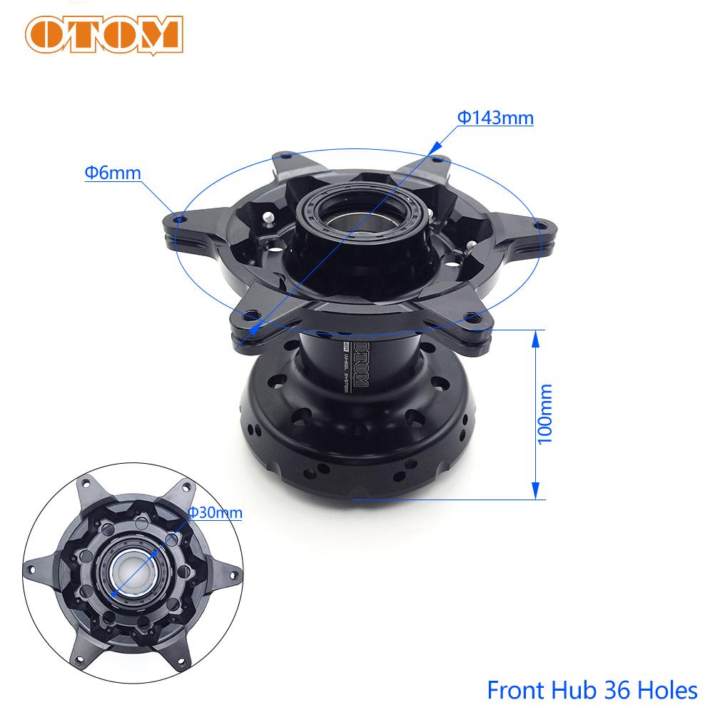 OTOM Motorcycle Front Rear Wheel Hub For KTM SX XC 2016-2022 SXF XCF HUSQVARNA FC FX TC TX GASGAS EX MC 36 Holes CNC Aluminum Black Front Hub