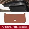 For BMW X4 G02 2018-2025 Car Car Boot Tailgate Kick Pad Leather Anti Kick Anti-dirty Trunk Door Mat Protection Decor Accessories