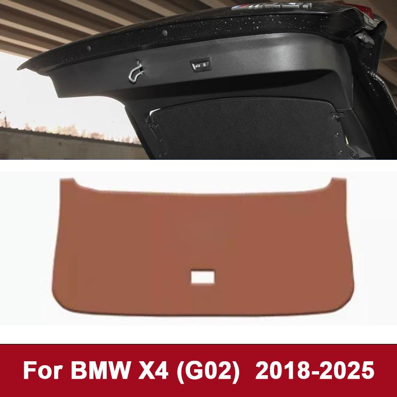 For BMW X4 G02 2018-2025 Car Car Boot Tailgate Kick Pad Leather Anti Kick Anti-dirty Trunk Door Mat Protection Decor Accessories
