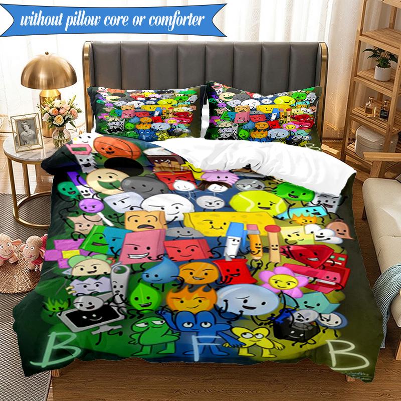 Buntes Trauminsel-Collage 3er-Set K-Pop-Musikgruppe Bettwäsche-Set, Ideal für Schlafzimmer, Wohnheim, Inklusive Bettbezug und 2 Kissenbezügen, Fan-Geschenke