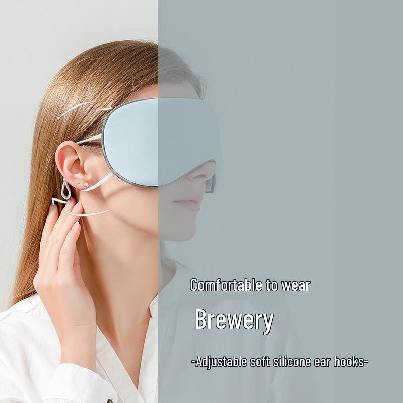 Light-Blocking Ice Silk Sleep Eye Mask: Relieves Eye Fatigue, Breathable and Cool with No Ear Pressure