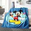 Mickey Mouse Ice Cream Adventure Flannel Blanket Super Soft Warm Cozy Blanket For Sofa Bed Office Travel Allseason Home Decor Gift