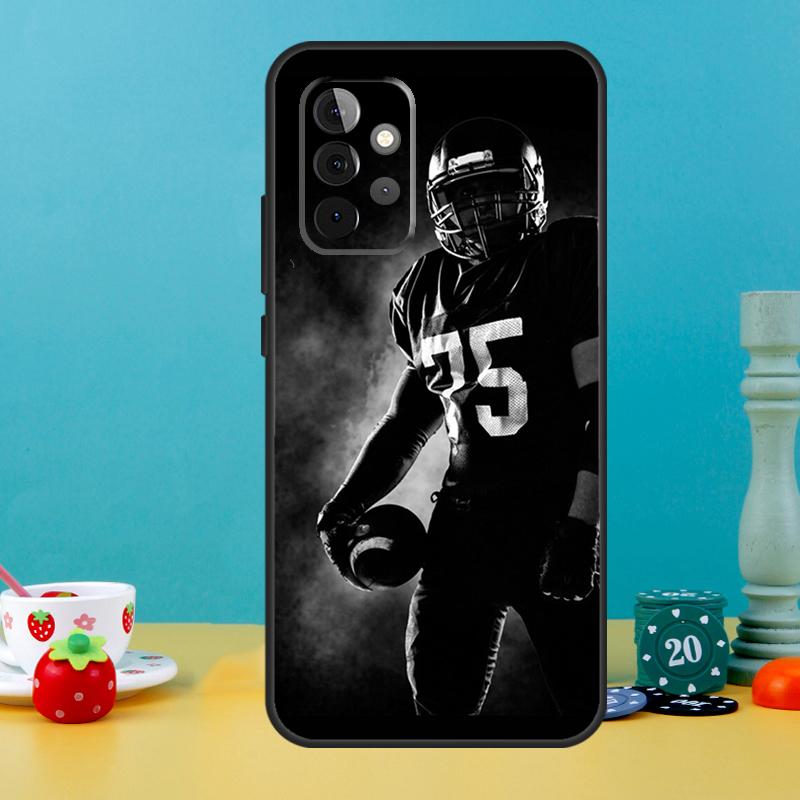 American football player sport Case For Samsung Galaxy A25 A54 A34 A14 A52 A32 A12 A13 A33 A53 A15 A16 A36 A56 A26 A05 A35 A55