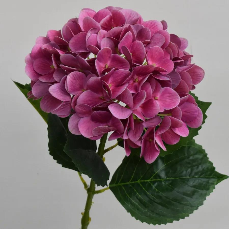 5Pcs Artificial 3D Printing Hydrangea Flowers Bridal Bouquet Wedding Decor Silk Flower Home Living Room Decoration Party Floral