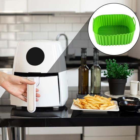 Silicone Air Fryer Basket Tray Reusable Silicone Liners for Air Fryer