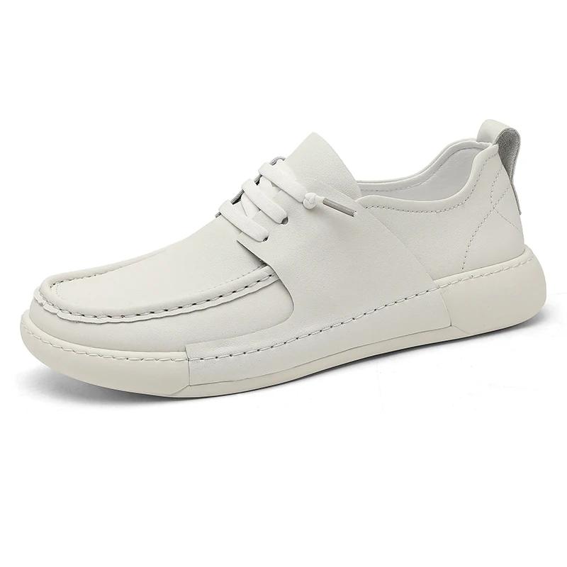 Genuine Leather Men's Casual Shoe High Quality Walking Shoes Fashion Male Original Sneakers Lightweight Handmade Driving Shoes