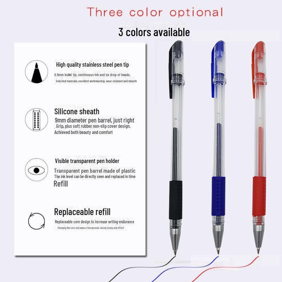 Neutral 0.5mm Black Ballpoint Pen for Exams and Signatures - Student and Office Use