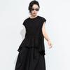 Sleeveless Oversized Black Casual Loose Summer Tee T Shirt Women T-shirt Tops