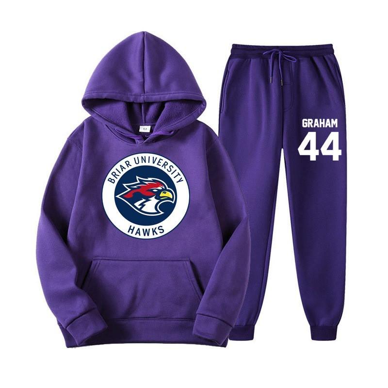 Mens Casual Tracksuit Hoodie Set Sportswear Campus Style Long Sleeve Fall Season