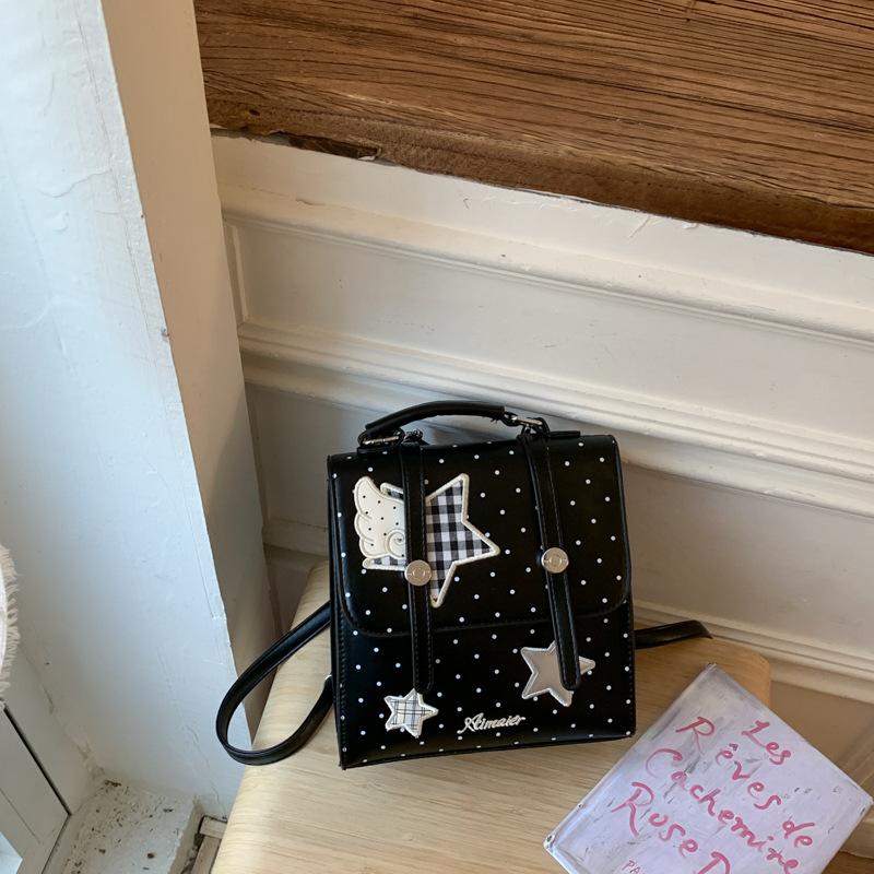 Academy style star polka dot backpack women s new Korean multi-functional versatile casual backpack