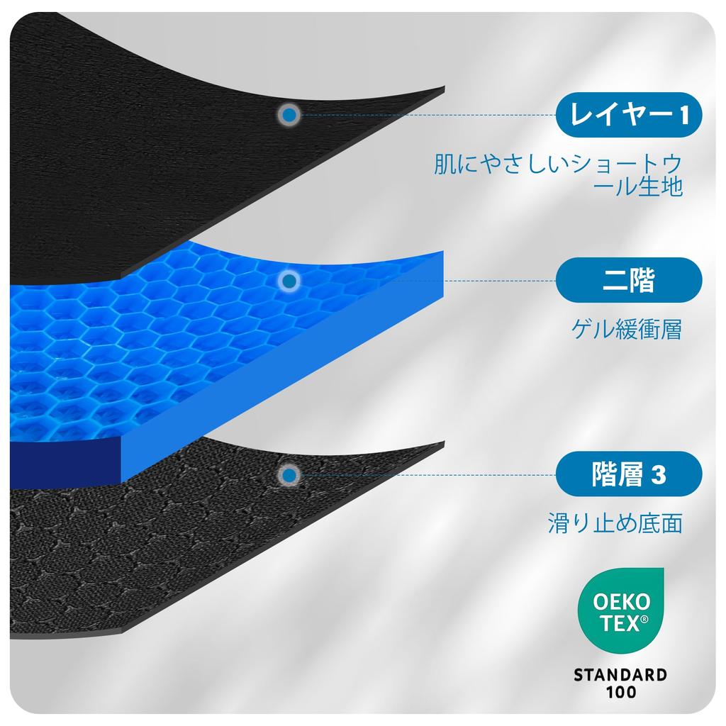 YAMANMAN [Supervised by a Physical Therapist] Gel Cushion, Chair Cushion, Seat Cushion, Honeycomb Structure, Zero Gravity Cushion, Pressure Distributi