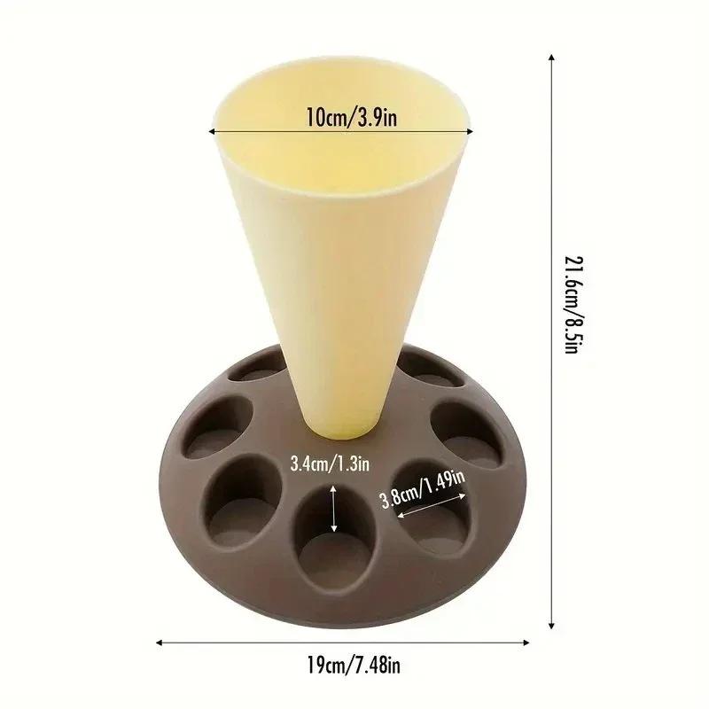 Piping Bag Nozzles Storage Rack Stand with 8 Slots Scalable Bracket Baking Accessories Holder Cake Decorating Pastry Bag Set