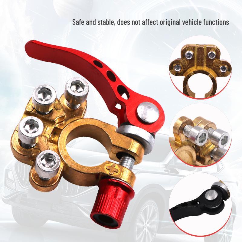 New Thickened Battery Terminal Post Brass Clamp Connector