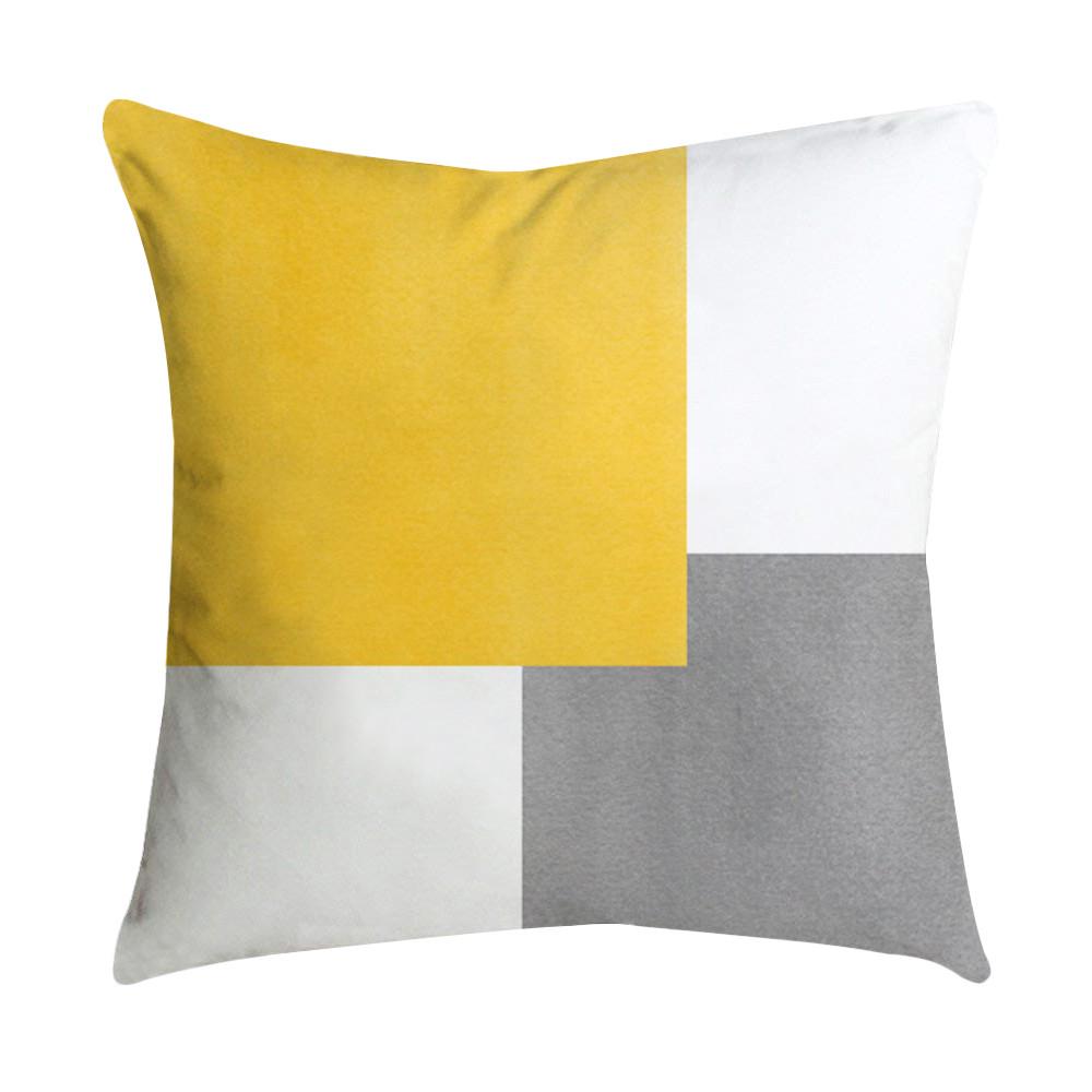 Желтая наволочка с листьями ананаса наволочка для дивана автомобиля наволочка для подушки домашний декор разноцветный 519₽