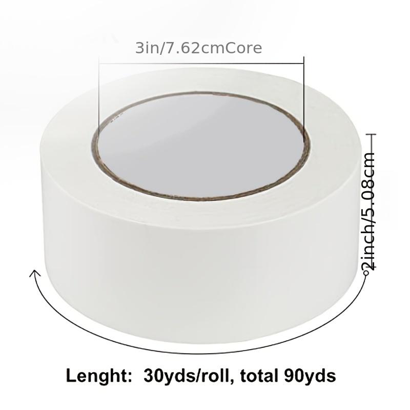Heavy Duty White Duct Tape, 2 Inches X 30 Yards, 8.27 Mil Thickness, Strong, Flexible, No Residue, for Repairs, Industrial