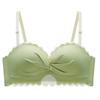 No steel ring, thickened, gathered and closed breast adjustment type, anti-sagging thin strapless bra set.