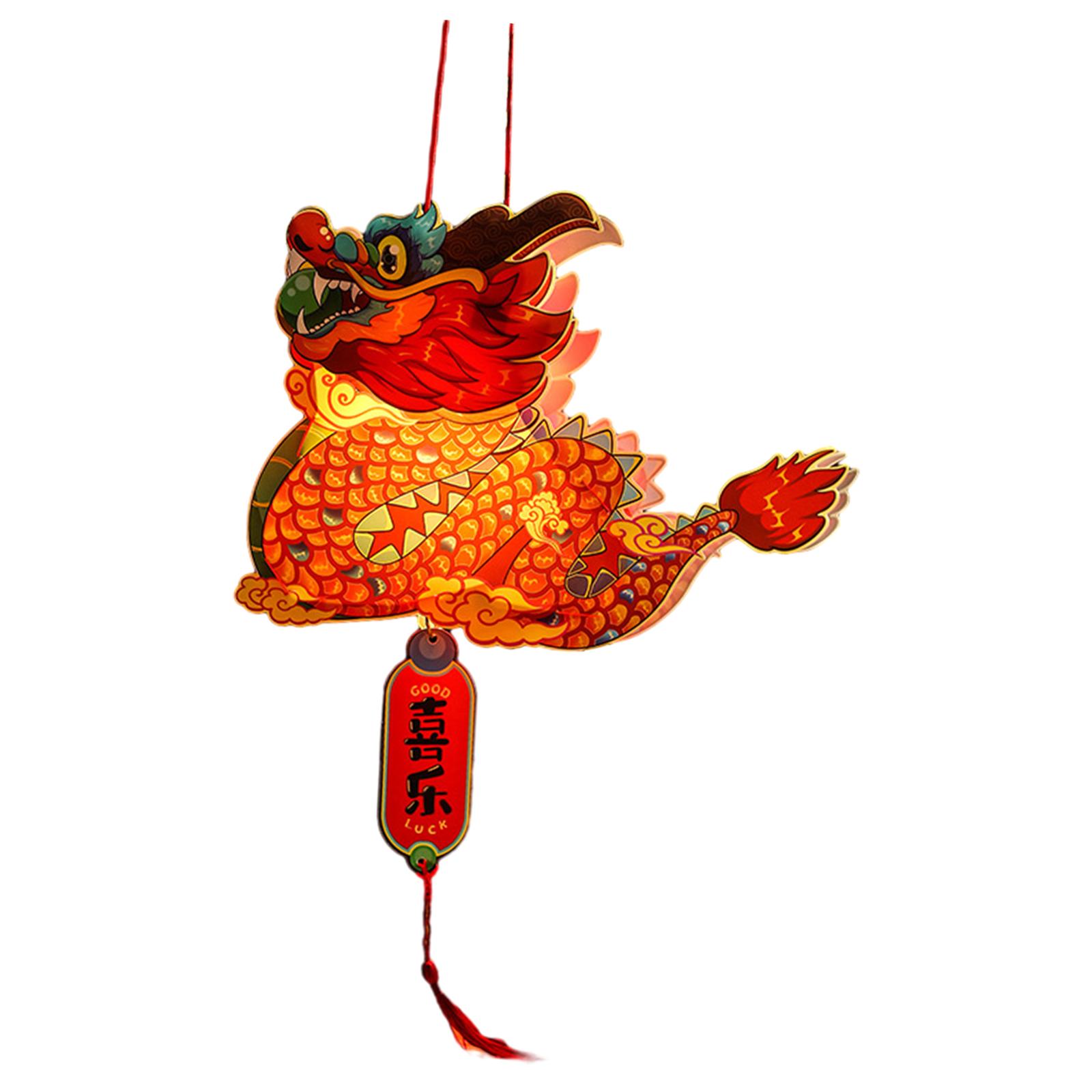 Набор материалов для изготовления китайского новогоднего фонарика своими руками, Милый ручной фонарик со светом, Мультяшный