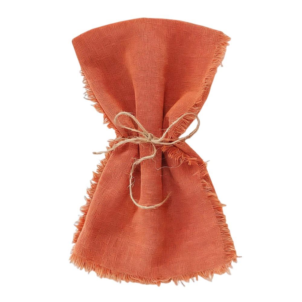 6pcs 42x42cm Cotton Napkins Reusable Fringed Napkins New Year Cloth Napkins  Kitchen Use