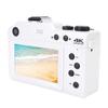 Digital Camera 64MP 4K Front Rear Dual Lens Auto Focus 3in Color Screen Anti Shake Portable Compact Students Camera