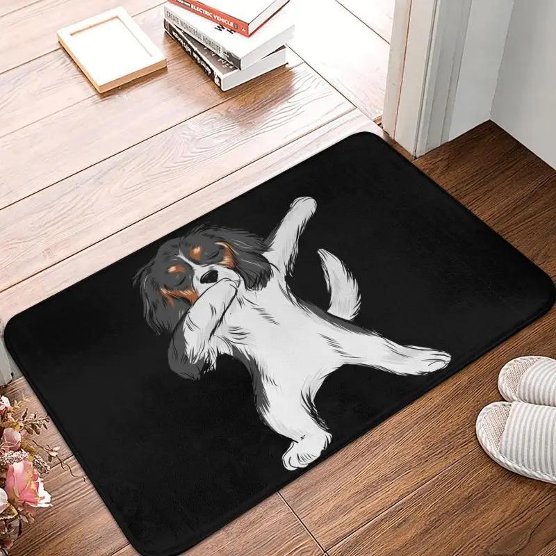 Dabbing Cavalier King Charles Spaniel Χορός Dab Πατάκι Εισόδου Εμπρός Αντιολισθητικό Εσωτερικού Χώρου Απορροφητικό Πατάκι Σκύλου Είσοδος Δωματίου Χαλί