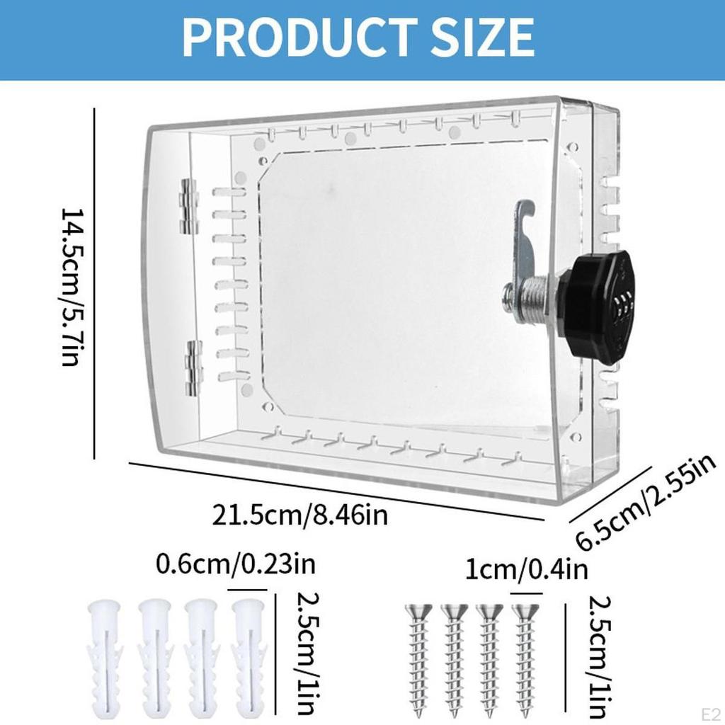 Thermostat Lock Box Clear Reliable Premium Cover Protective Case for Home School