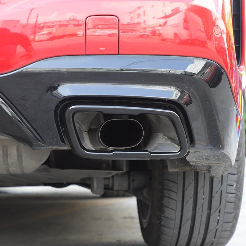 For BMW 2 Series F44 2020-2026 Stainless Steel Black Car Tail Muffler Exhaust Pipe Output Cover Trim Exterior Accessories