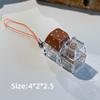 Transparenter Basis Fidget Schlüsselanhänger Würfel Tastenkappe Clicker Anhänger Druckspielzeug Tägliches Mitführen